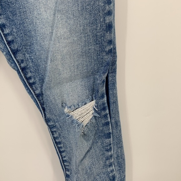 KanCan Estilo skinny ankle cropped jeans distressed raw hem shredded knee 25 3 - Picture 2 of 7